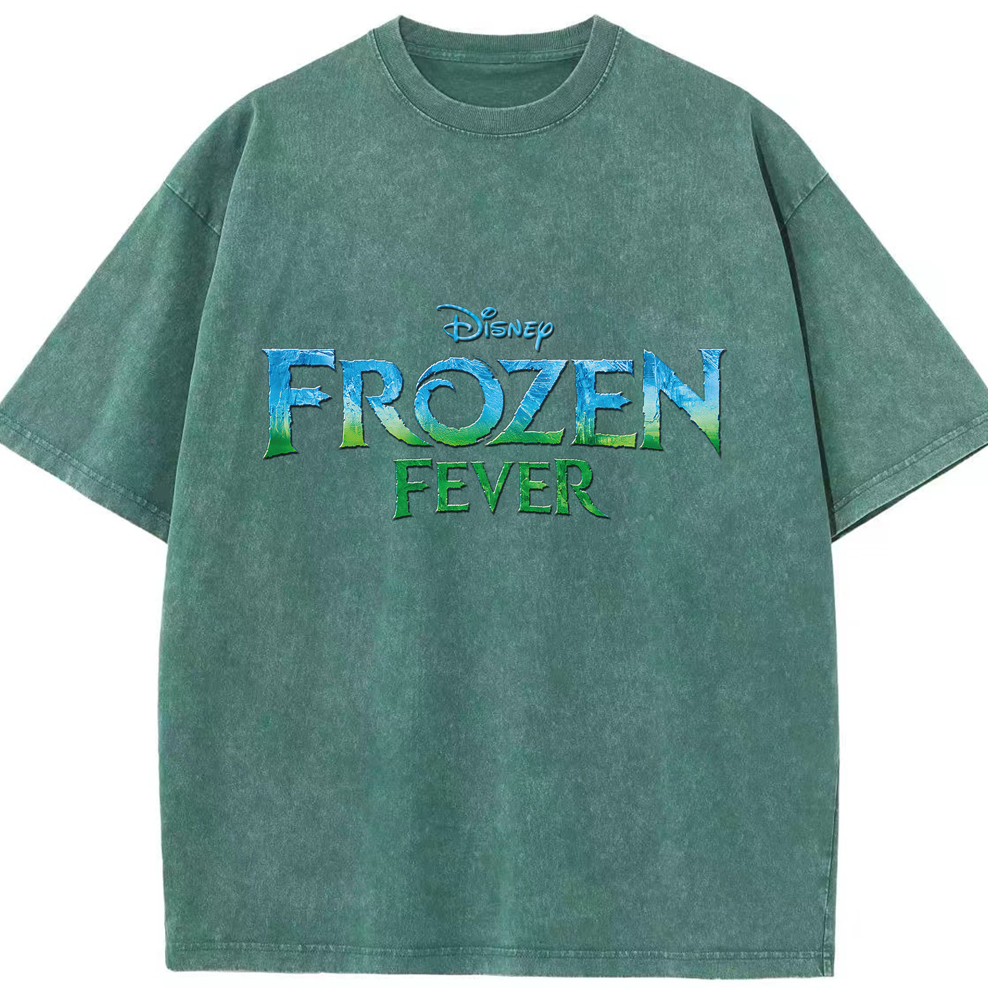 （画像用） アナと雪の女王 アンナ エルサ Frozen Anna Elsa 綿100% ヴィンテージ風 半袖Tシャツ（フロントプリント）